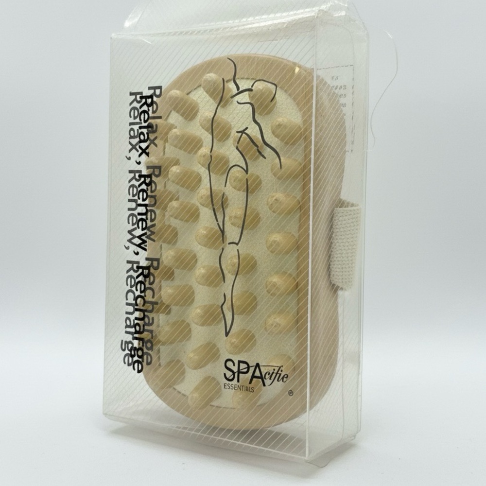 SPAcific Essentials Handheld Natural Wooden Body and Foot Massager